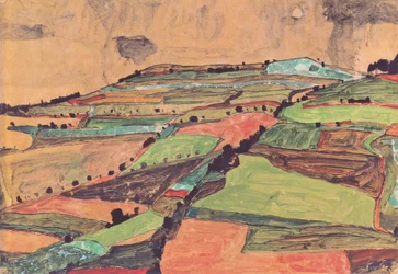 Landschap met velden (Kreuzberg bij Krumau)